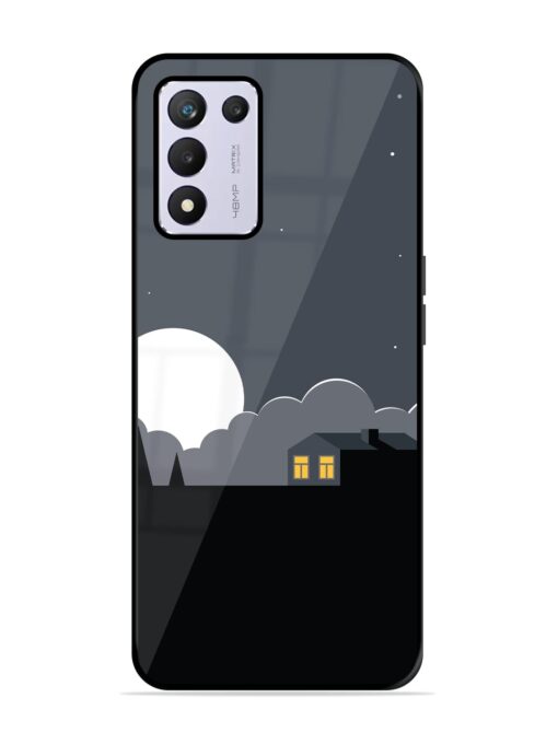 Full Moon Vector Art Glossy Metal Phone Cover for Realme 9 Se (5G)