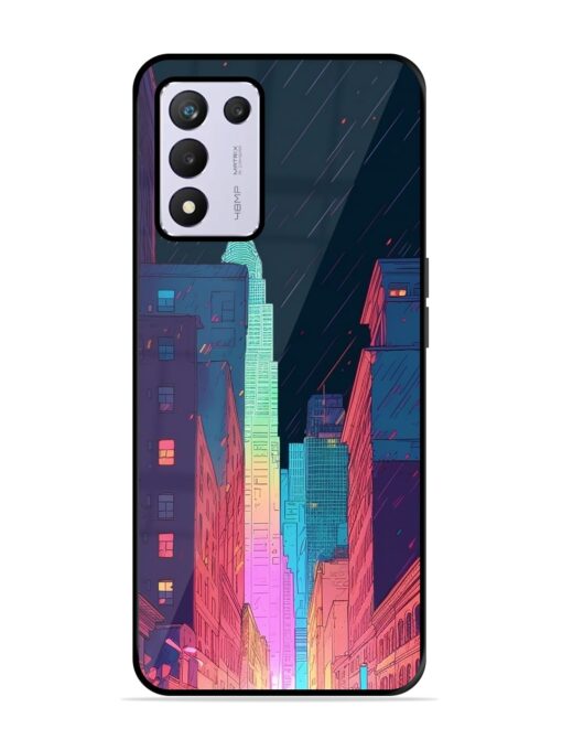 Minimal City Art Glossy Metal Phone Cover for Realme 9 Se (5G)