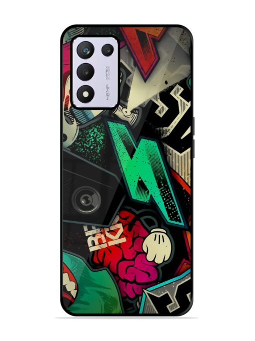 Graffiti Art Glossy Metal Phone Cover for Realme 9 Se (5G)