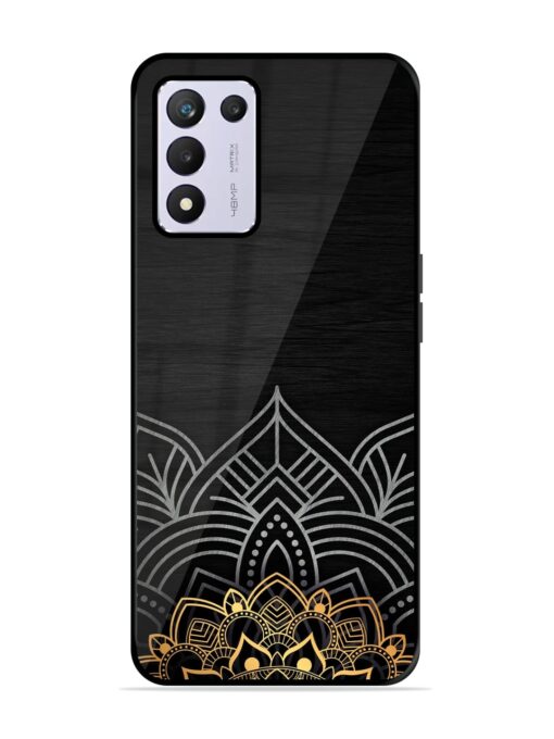 Decorative Golden Pattern Glossy Metal Phone Cover for Realme 9 Se (5G)