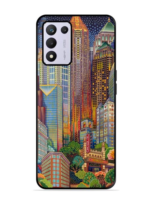 Cityscapes Art Glossy Metal Phone Cover for Realme 9 Se (5G)