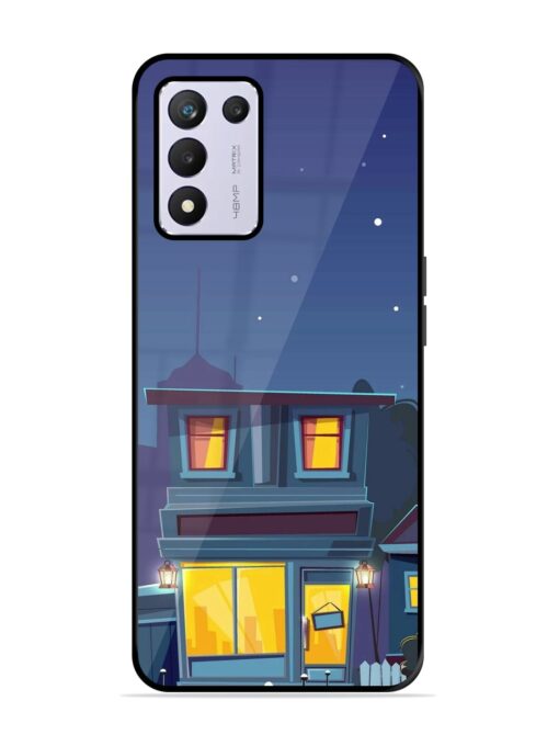 Vector Night House Glossy Metal Phone Cover for Realme 9 Se (5G)