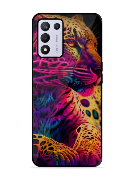 Leopard Art Glossy Metal Phone Cover for Realme 9 Se (5G)