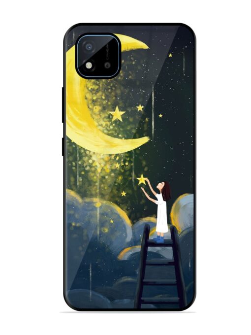 Moonlight Healing Night Illustration Glossy Metal TPU Phone Cover for Realme C11 (2021)