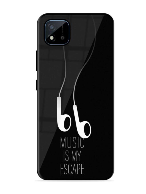 Music Is My Escape Glossy Metal Phone Cover for Realme C11 (2021) Zapvi