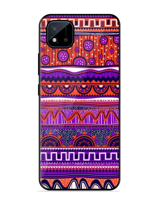 Ethnic Seamless Pattern Glossy Metal TPU Phone Cover for Realme C11 (2021)