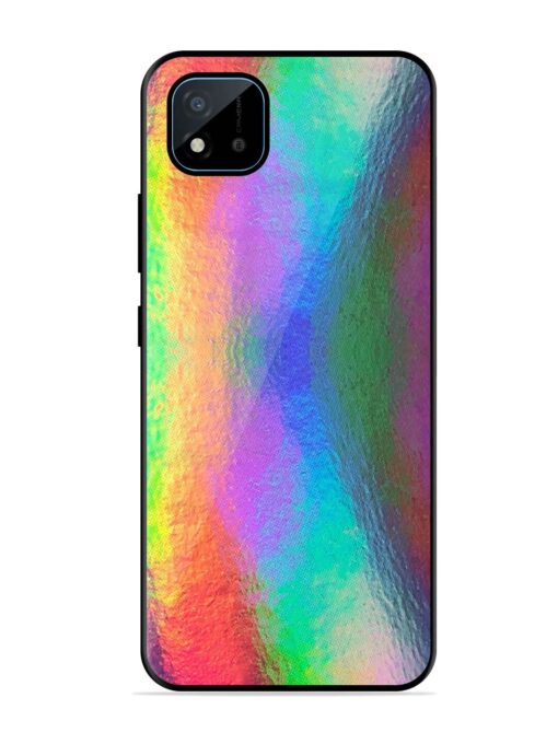 Colorful Holographic Background Glossy Metal TPU Phone Cover for Realme C11 (2021)