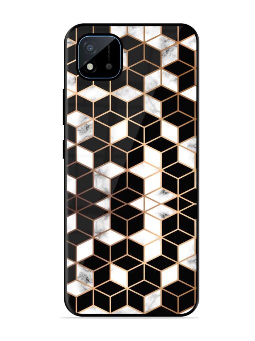 Vector Marble Texture Glossy Metal Phone Cover for Realme C11 (2021) Zapvi