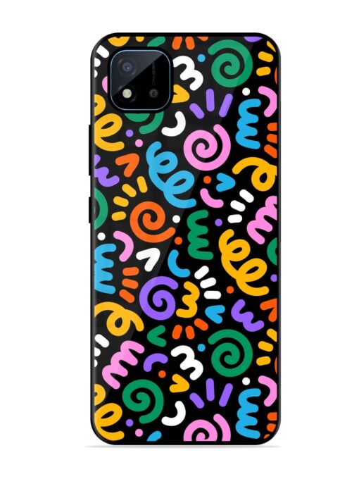 Colorful Seamless Vector Glossy Metal Phone Cover for Realme C11 (2021)