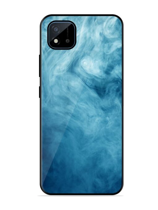 Blue Smoke Art Glossy Metal Phone Cover for Realme C11 (2021)