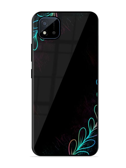 Decorative Line Art Glossy Metal Phone Cover for Realme C11 (2021)