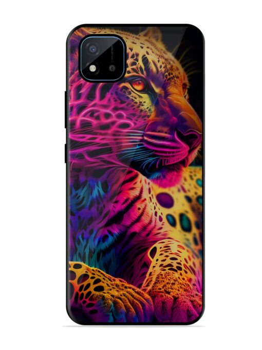 Leopard Art Glossy Metal Phone Cover for Realme C11 (2021) Zapvi