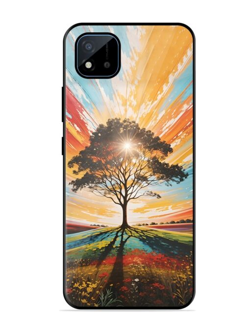 Abstract Tree Colorful Art Glossy Metal Phone Cover for Realme C11 (2021) Zapvi