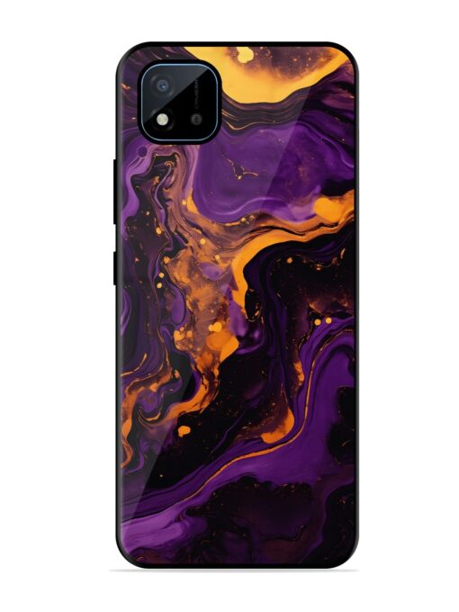 Painting Of A Purple Glossy Metal Phone Cover for Realme C11 (2021)