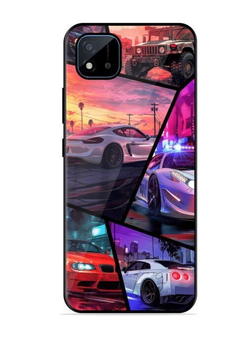 Ride In Pixels Glossy Metal Phone Cover for Realme C11 (2021)