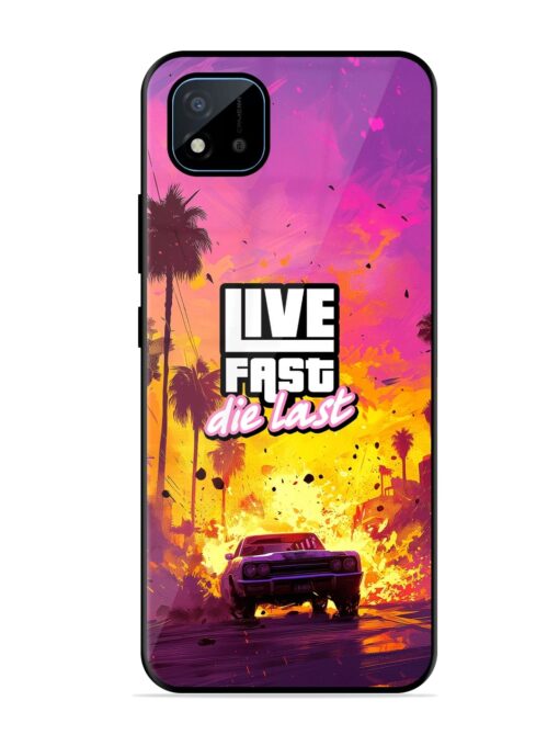 Live Fast Glossy Metal Phone Cover for Realme C11 (2021) Zapvi