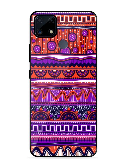 Ethnic Seamless Pattern Glossy Metal TPU Phone Cover for Realme C25