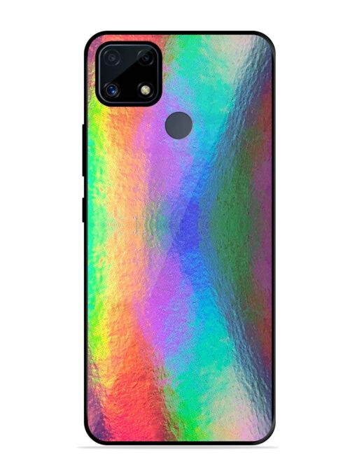 Colorful Holographic Background Glossy Metal TPU Phone Cover for Realme C25 Zapvi