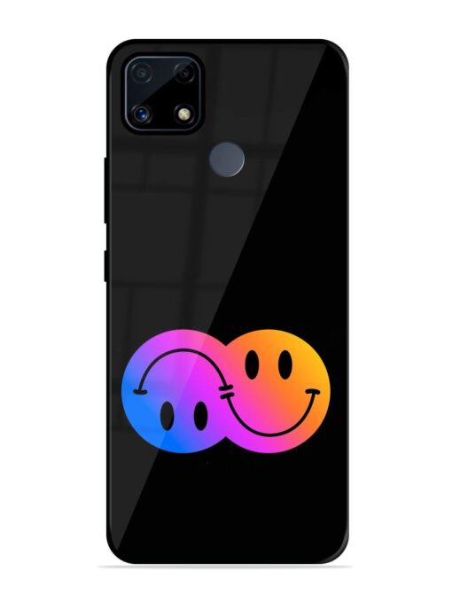 Gradient Smile Art Glossy Metal TPU Phone Cover for Realme C25