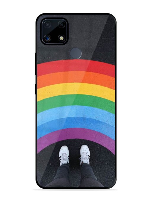 Legs Rainbow Glossy Metal TPU Phone Cover for Realme C25 Zapvi