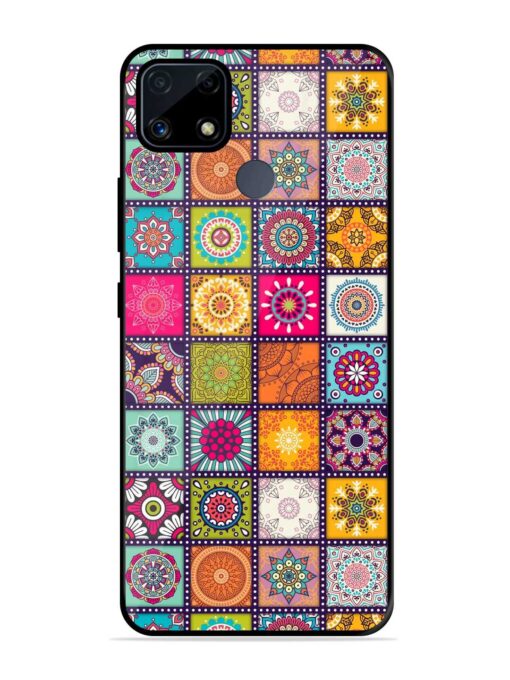 Seamless Pattern Vintage Glossy Metal Phone Cover for Realme C25S Zapvi