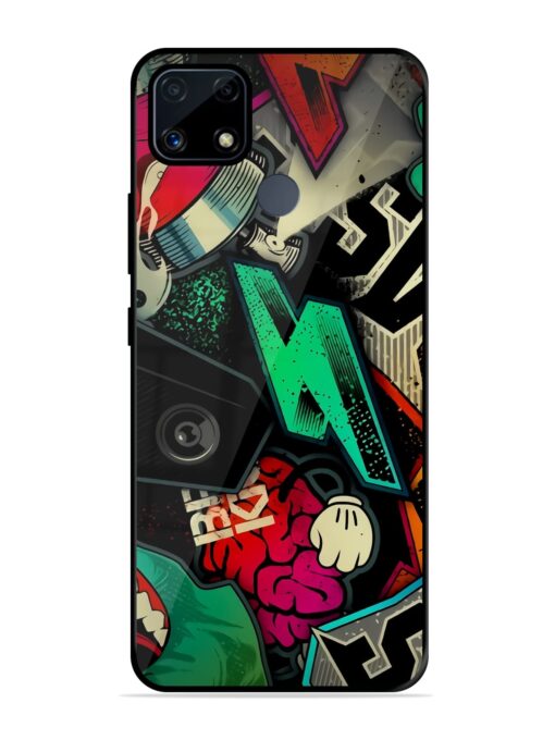 Graffiti Art Glossy Metal Phone Cover for Realme C25S