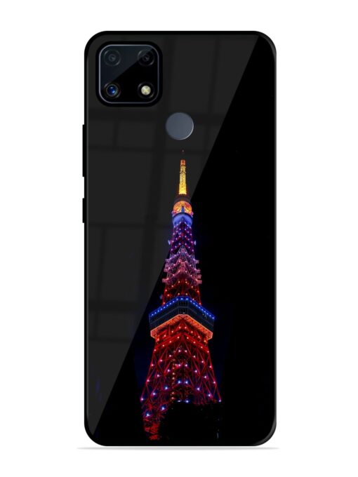 Eiffel Tower Night View Glossy Metal Phone Cover for Realme C25S