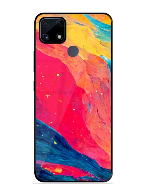 Starry Night Glossy Metal Phone Cover for Realme C25S Zapvi