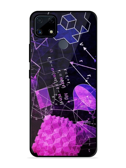 Math Physics Formula Art Glossy Metal Phone Cover for Realme C25S Zapvi