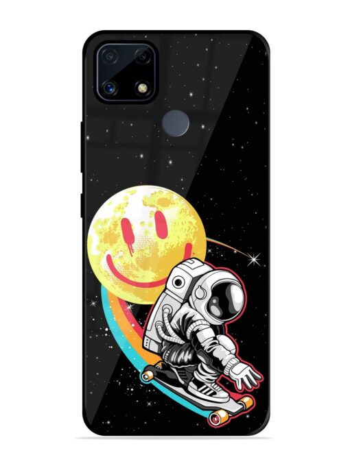 Astronaut Art Glossy Metal Phone Cover for Realme C25S Zapvi