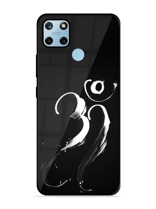 Om Logo Glossy Metal Phone Cover for Realme C25Y Zapvi