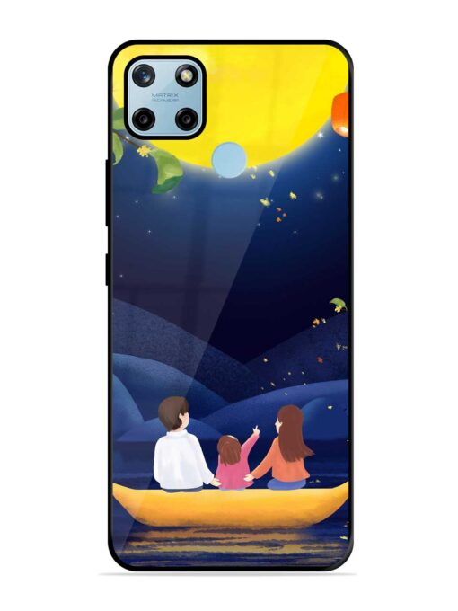 Happy Family And Beautiful View Glossy Metal Phone Cover for Realme C25Y