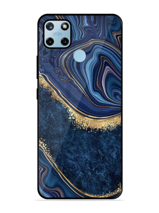 Abstract Background Blue Glossy Metal TPU Phone Cover for Realme C25Y Zapvi