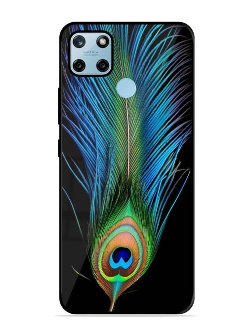 Peacock Feather Glossy Metal TPU Phone Cover for Realme C25Y Zapvi