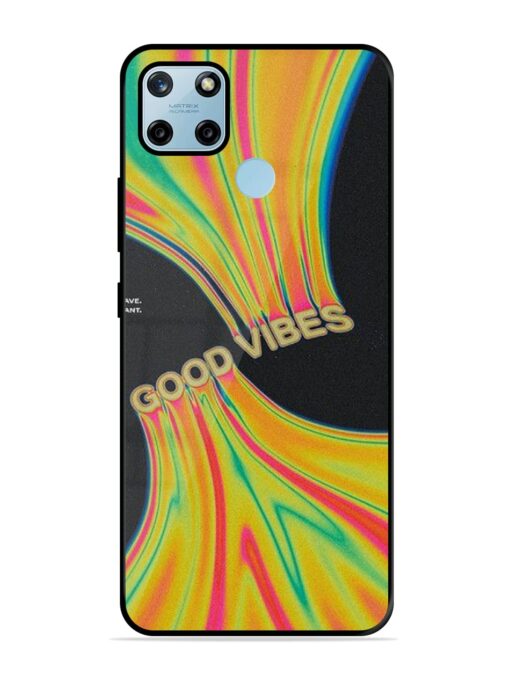 Good Vibes Glossy Metal Phone Cover for Realme C25Y