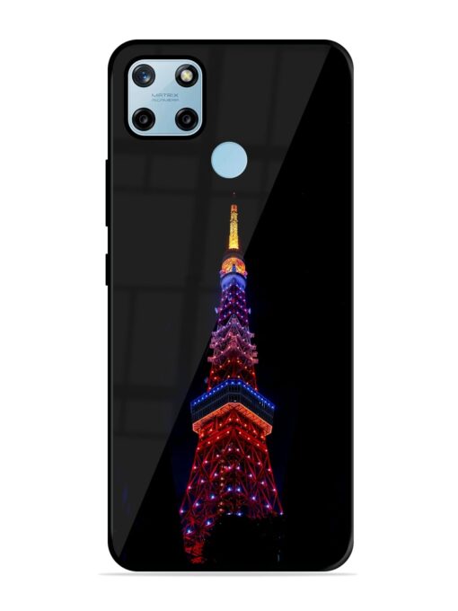 Eiffel Tower Night View Glossy Metal Phone Cover for Realme C25Y