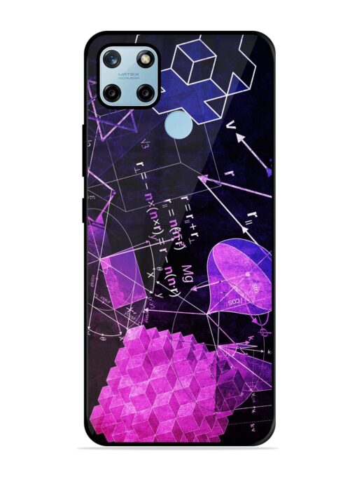 Math Physics Formula Art Glossy Metal Phone Cover for Realme C25Y