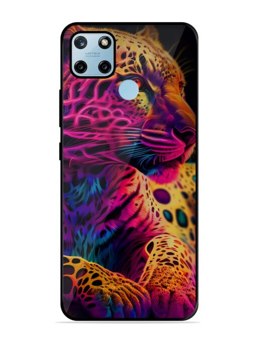 Leopard Art Glossy Metal Phone Cover for Realme C25Y Zapvi