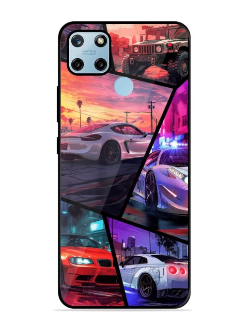 Ride In Pixels Glossy Metal Phone Cover for Realme C25Y Zapvi