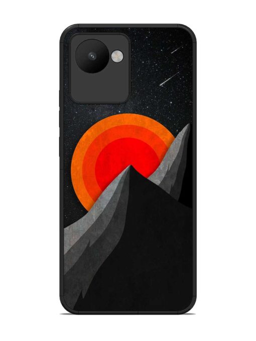 Black Mountain Glossy Metal Phone Cover for Realme C30