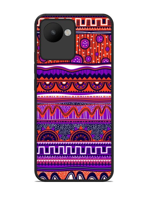 Ethnic Seamless Pattern Glossy Metal TPU Phone Cover for Realme C30