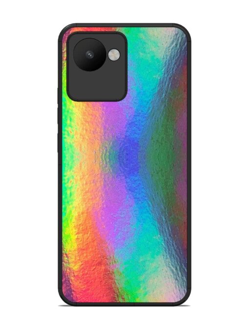 Colorful Holographic Background Glossy Metal TPU Phone Cover for Realme C30