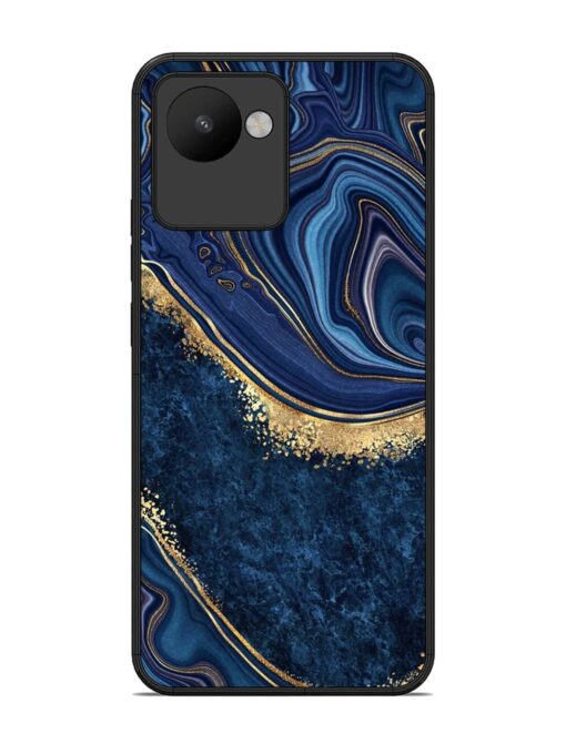 Abstract Background Blue Glossy Metal TPU Phone Cover for Realme C30 Zapvi