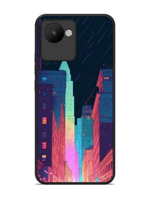 Minimal City Art Glossy Metal Phone Cover for Realme C30