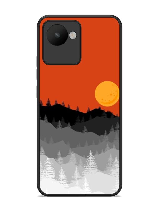 Mountain Lofi Sun Glossy Metal Phone Cover for Realme C30