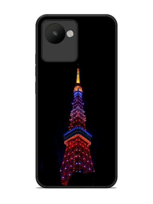 Eiffel Tower Night View Glossy Metal Phone Cover for Realme C30