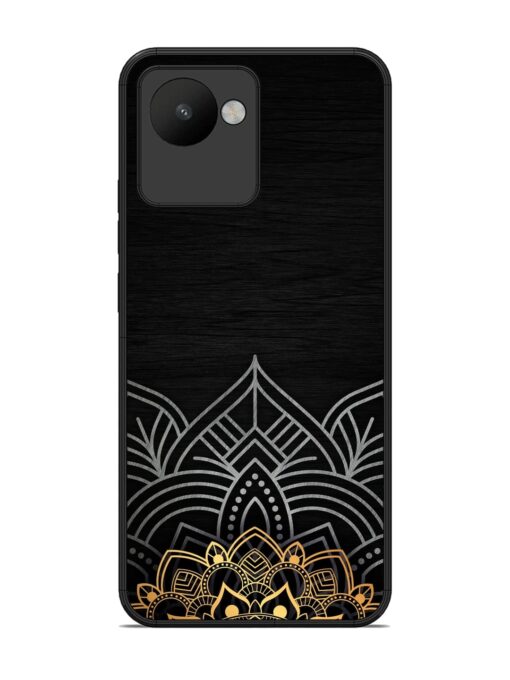 Decorative Golden Pattern Glossy Metal Phone Cover for Realme C30