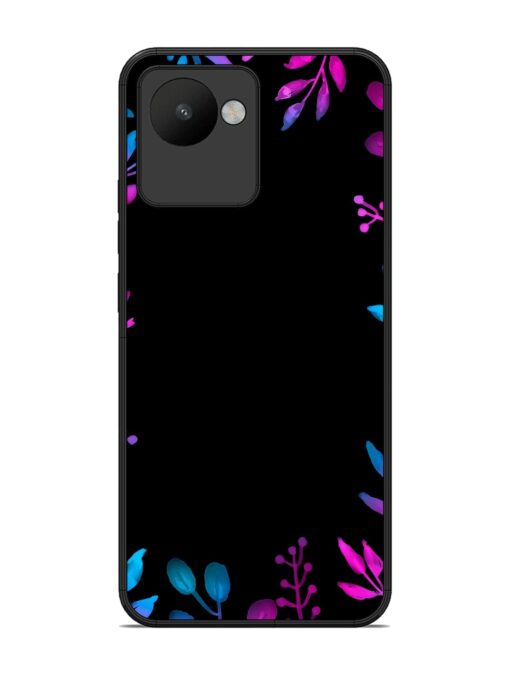 Flower Pattern Watercolor Glossy Metal Phone Cover for Realme C30