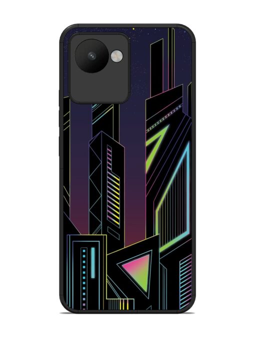 Neon Dreamscape Glossy Metal Phone Cover for Realme C30