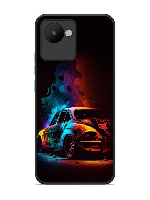 High Classic Car Art Glossy Metal Phone Cover for Realme C30